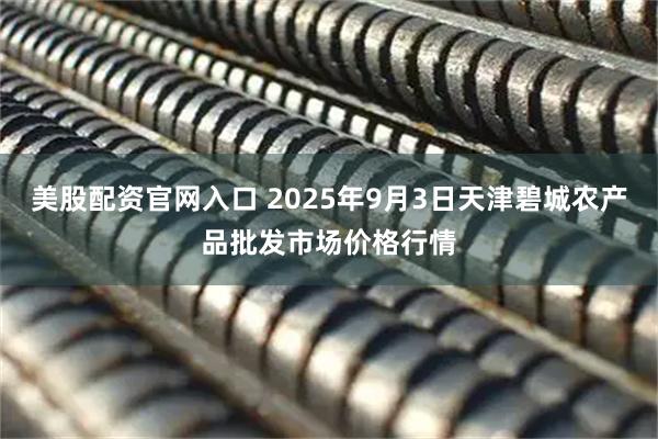 美股配资官网入口 2025年9月3日天津碧城农产品批发市场价格行情